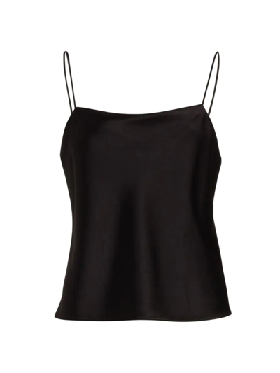 Alice And Olivia Harmon Drapey Camisole In Charcoal