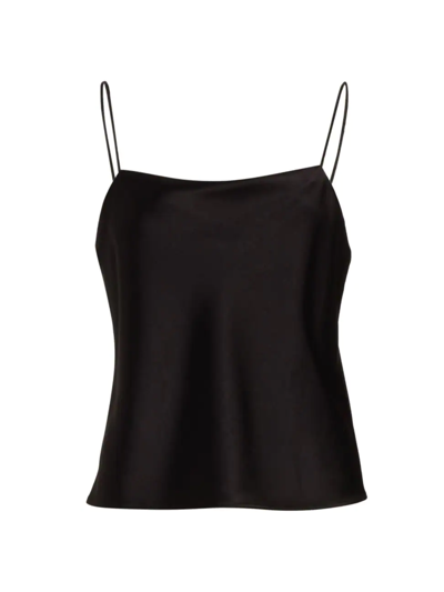 Alice And Olivia Women's Harmon Draped Satin Tank Top In Brown