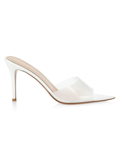 Gianvito Rossi Women's Elle Plexi Mules In White