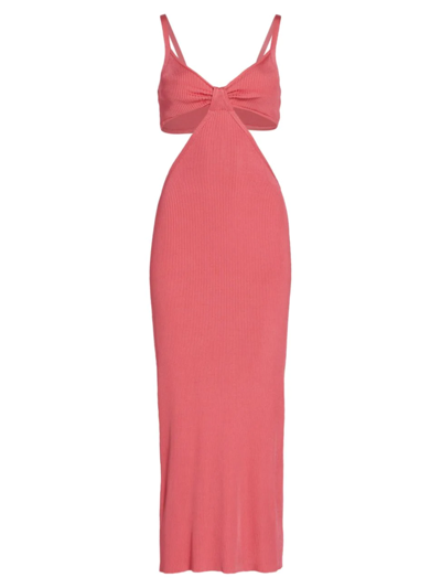 Cult Gaia Rib-knit Serita Midi Dress In Blossom