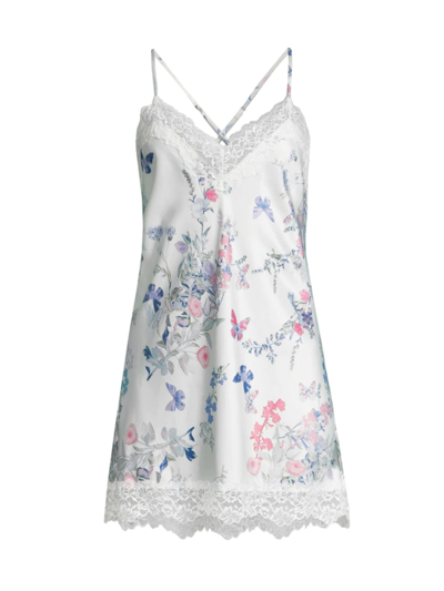 In Bloom Chelsea Floral Chemise In Ivory