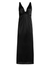 Natori Enchant Satin Nightdress In Black