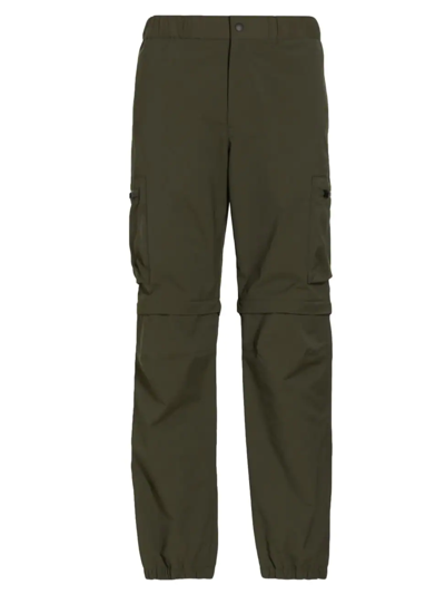 Frame Convertible Tech Trousers In Khaki Green