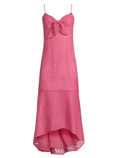 Aidan Mattox Aidan By  Lace Midi Dress In Pink