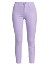 L Agence Margot High-rise Stretch Crop Skinny Jeans In Lavender Coated
