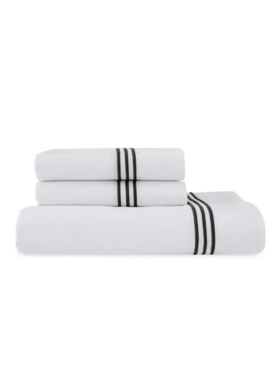 Downtown Company Madison Embroidered Pillowcases In White Black