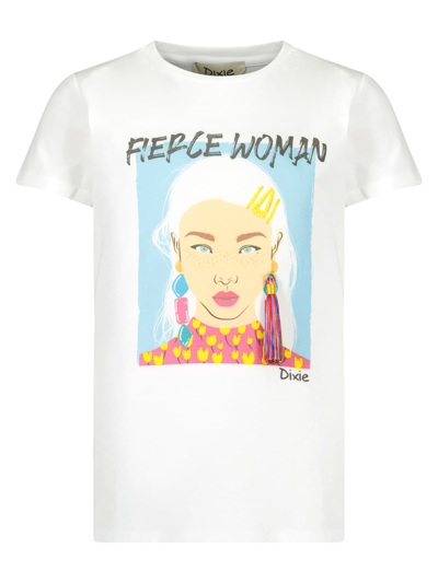 Dixie Kids T-shirt For Girls In White
