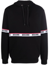 MOSCHINO LOGO-TAPE DRAWSTRING HOODIE