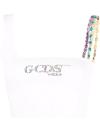 GCDS LOGO-EMBELLISHED CROP TOP