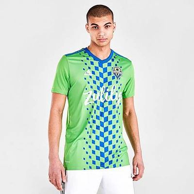 Adidas Team Men's Adidas Seattle Sos Fc 2022-23 Home Soccer Jersey In Rave Green/blue
