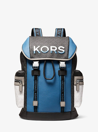 Michael Kors Two-Tone Blue Backpack NEW Auth. MICHAEL KORS MAISIE MK Signature Mini 2in1  main image 4
