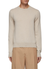The Row 'benji' Long Sleeve Cashmere Knit Sweater In Brown
