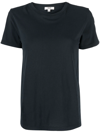 Agolde Ribbed Neck T-shirt In Schwarz