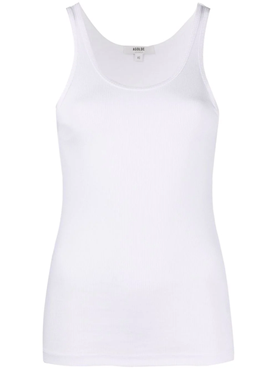 Agolde Scoop Neck Tank Top In White