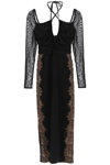Self-portrait Jersey Cut Out Midi Dress In Black - Atterley In Black