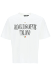 DOLCE & GABBANA T-SHIRT WITH DG LOGO AND PRINT