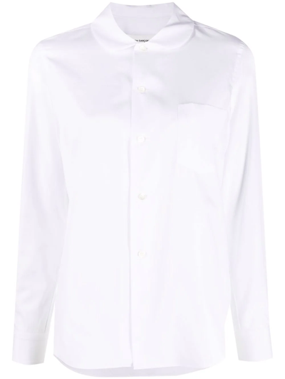 Comme Des Garcons Girl Peter Pan-collar Long-sleeve Shirt In White