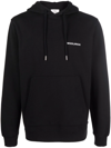 Woolrich Graphic-print Long-sleeve Hoodie In Black