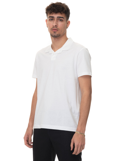 Fay Short Sleeve Polo Shirt White  Man