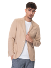 Hugo Boss Boss Jacket Without Lining Decostruita Beige Linen Man In Beige