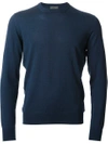 DRUMOHR DRUMOHR ROUND NECK KNIT SWEATER - BLUE,D0D10310805355