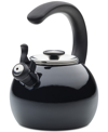 CIRCULON ENAMEL ON STEEL 2-QT. WHISTLING TEAKETTLE WITH FLIP-UP SPOUT