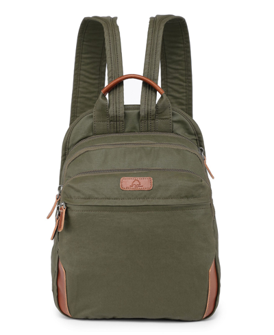 Tsd Brand Turtle Cove Canvas Backpack In Army Green