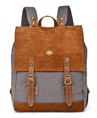 Tsd Brand Valley Oak Canvas Backpack In Gray