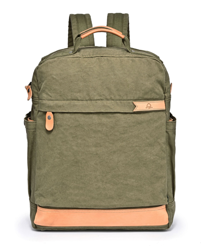 Tsd Brand Tilia Canvas Backpack In Army Green