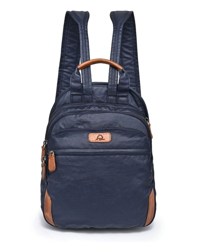 Tsd Brand Turtle Cove Canvas Backpack In Navy
