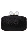 NINA WOMEN'S GLITTER MINAUDIERE WITH CRYSTAL BOW CLASP