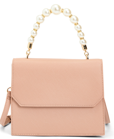 Like Dreams Women's Orla Imitation Pearl Top Handle Satchel In Taupe