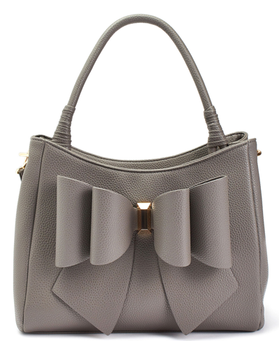 Like Dreams Women's Lizzie Braided Handle Satchel In Gray