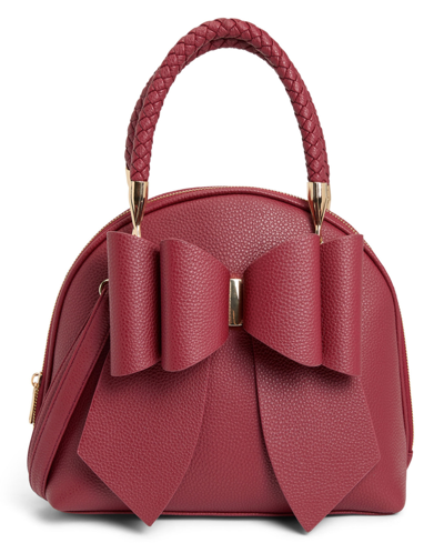 Like Dreams Women's Bea Braided Top Handle Satchel In Red