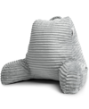 Nestl Bedding Cut Plush Striped Reading Pillow With Arms, Medium In Silver-tone Gray
