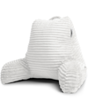 Nestl Bedding Cut Plush Striped Reading Pillow With Arms, Medium In White