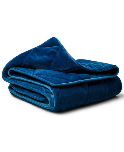 Dream Theory Butter Velvet 15lb Weighted Throw, 48" X 72" In Navy