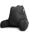 Nestl Bedding Cut Plush Striped Reading Pillow With Arms, Medium In Dark Gray