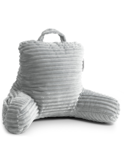 NESTL BEDDING CUT PLUSH STRIPED READING PILLOW WITH ARMS, SMALL