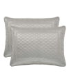 J Queen New York Lyndon Sham, Standard In Silver-tone