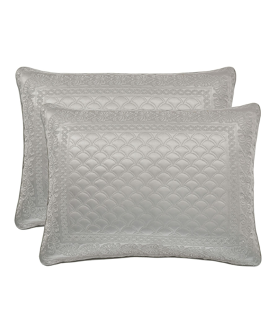 J Queen New York Lyndon Sham, Standard In Silver-tone