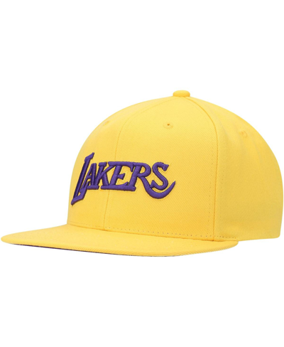 Mitchell & Ness Men's  Gold Los Angeles Lakers Hardwood Classics Tonal Snapback Hat