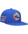 Mitchell & Ness Men's  Royal Philadelphia 76ers 50th Anniversary Snapback Hat In Royal