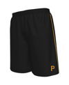 Majestic Fanatics Branded Black Pittsburgh Pirates Big & Tall Mesh Shorts In Black