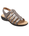 Trotters Tiki Womens Nubuck Slip On Slingback Sandals In Pewter Metallic