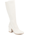 Journee Collection Women's Tavia Wide Calf Knee High Boots In White