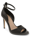 Bcbgeneration Jessika Snake Embossed Ankle Strap Sandal In Black Breach