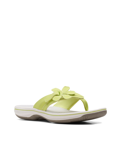 Clarks Women's Cloudsteppers Brinkley Flora Sandals In Lime - Synthetic