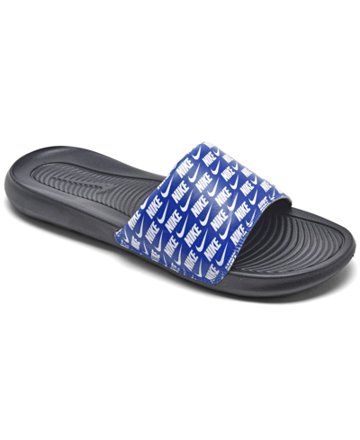 Nike Men's Victori One Slide Sandals From Finish Line In Game Royal/black