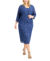 Sl Fashions Plus Size 2-pc. Lace Jacket & Sheath Dress Set In Wedgewood